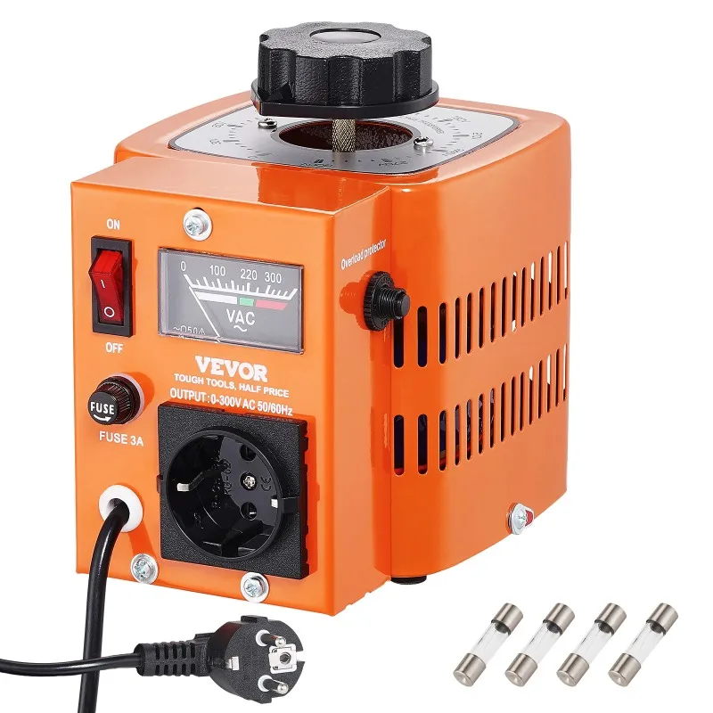 

【Trending】TX 500VA-3000VA Auto Variable Voltage Transformer 4 Extra Fuses 230V Input 0-300V Output AC Voltage Regulator Power Su