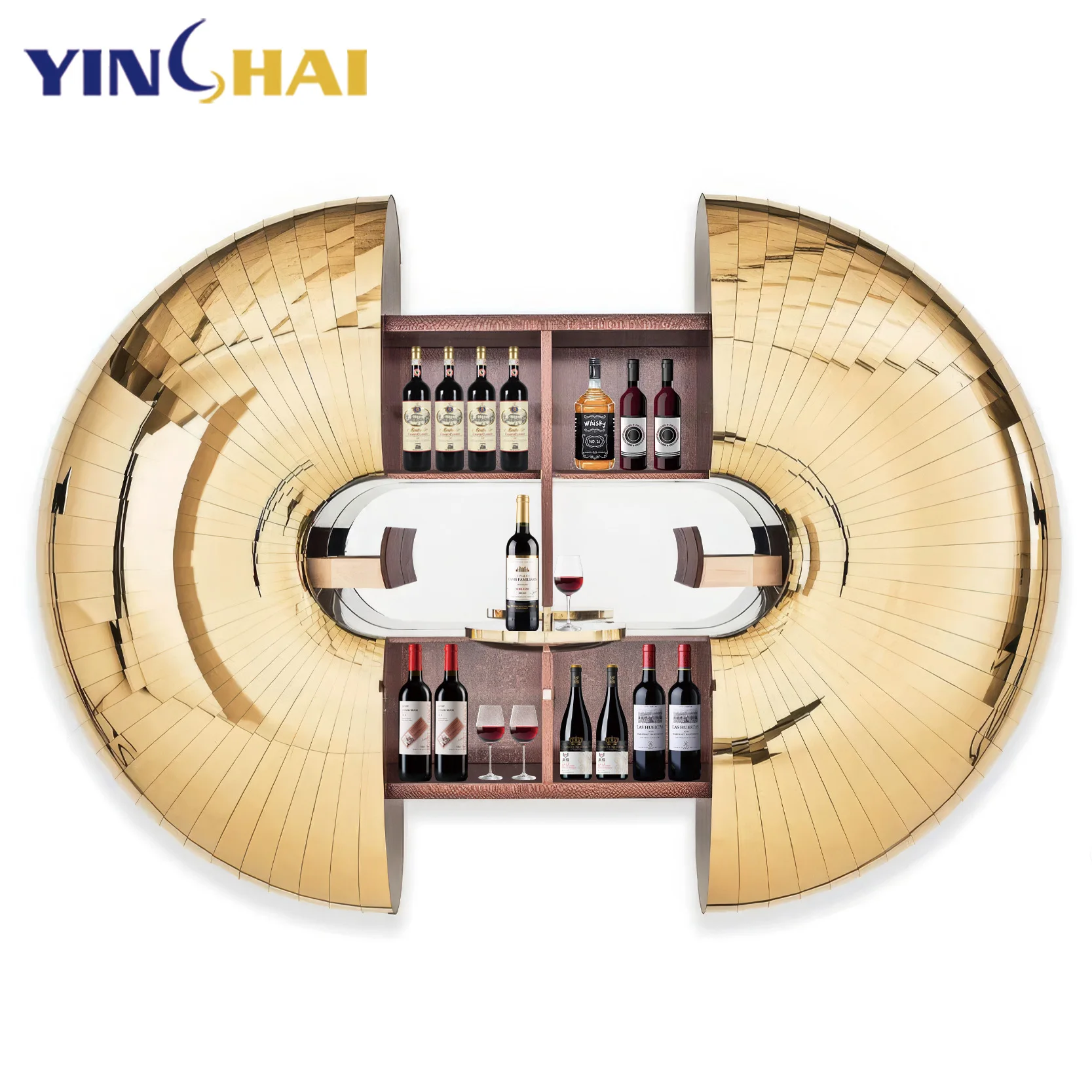 Unique Stretchable Wall-mounted Bar Cabinet on Wall Villa Hotel Dining Living Room Home Bar Wall Rack Wine Storage Cabinet