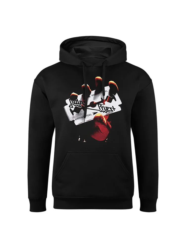 Judas Priest Heavy Metal Rock Blade Hand Pattern American Style Men's Hoodie Sweatshirt Casual Loose Fit Digital Direct Spray...