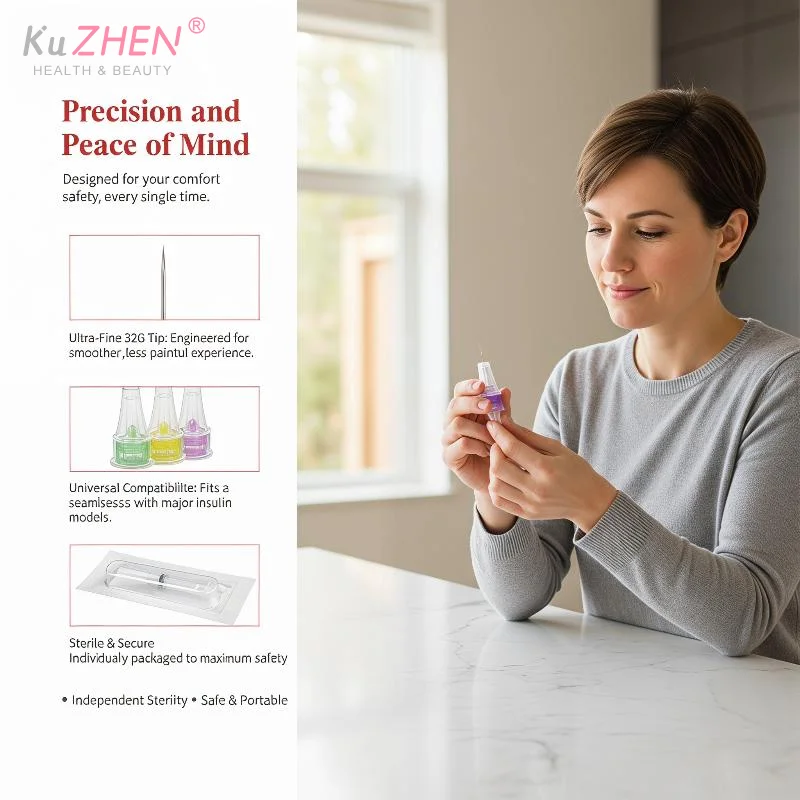 7Pcs/set  4mm/5mm Individual Packaging  Insulin Needle 4/5mm Insulin Cartridges Cassette Bottle For Lilly Insulin Injection Pen