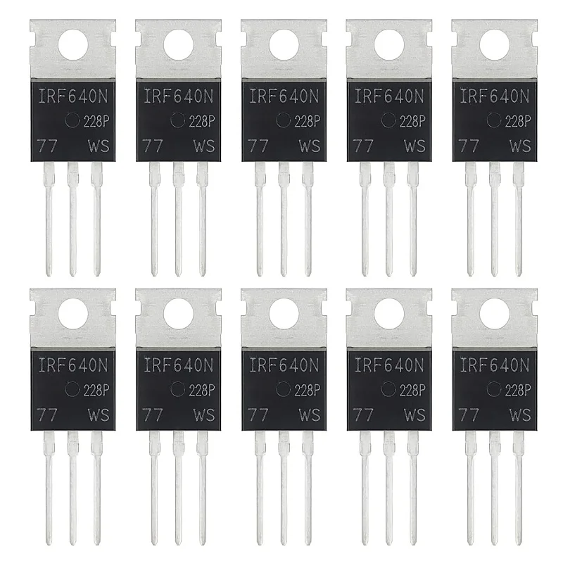 

IRF640 IRF640N IRF640NPBF MOSFET Transistors 18A 200V N-Channel Power MOSFETS Transistor 18 Amp 200 Volt TO-220 Pack of 10