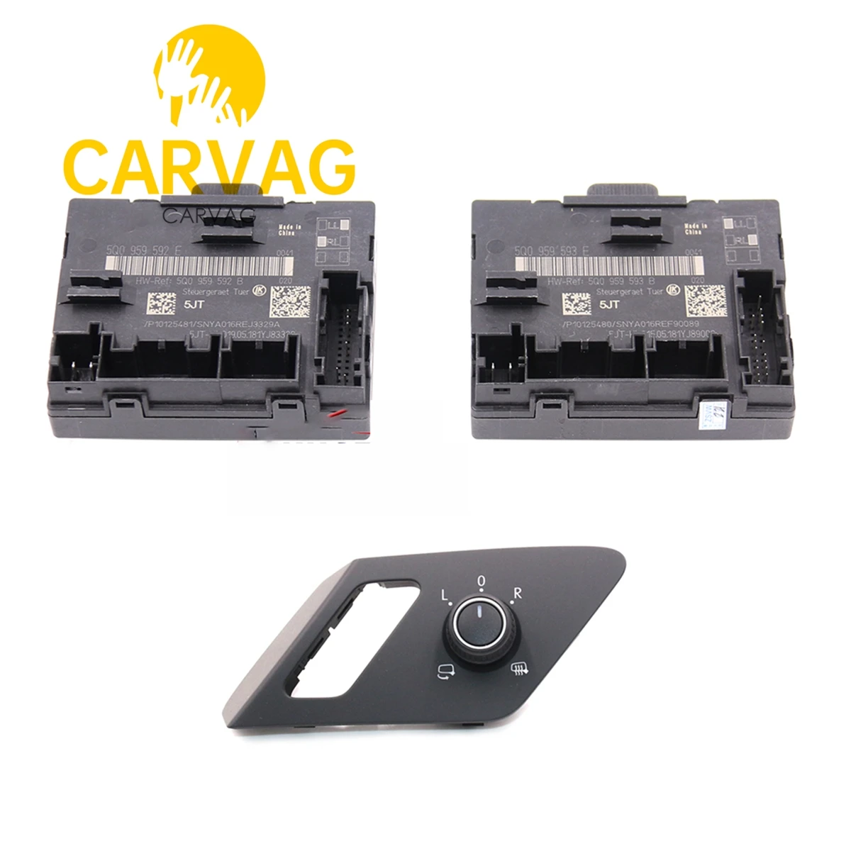 FOR Golf 7 MK7 VII Auto Folding Mirror Electric Folding Mirrors Switch + Door Module 5Q0 959 592 E 5Q0 959 593 E