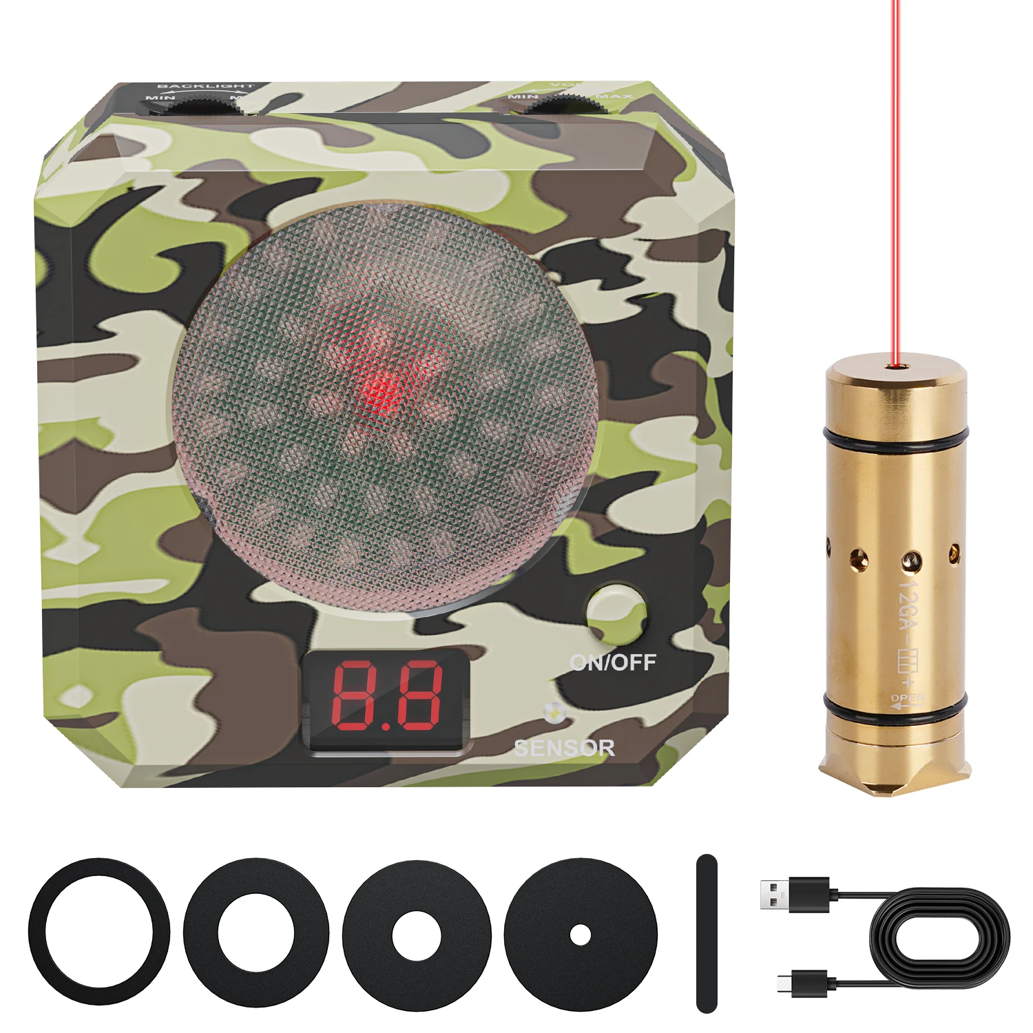 

12GA Red Dot Laser Trainer with Portable Camouflage Laser Target for Shooting Practice