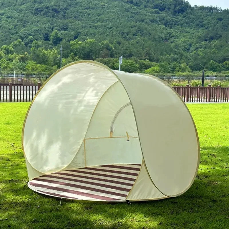 Outdoor Portable One‑Click Open Camping Tent 3‑4 People Large Space Reusable Sunshade Shelter For Garden Beach Outdoor Activitie