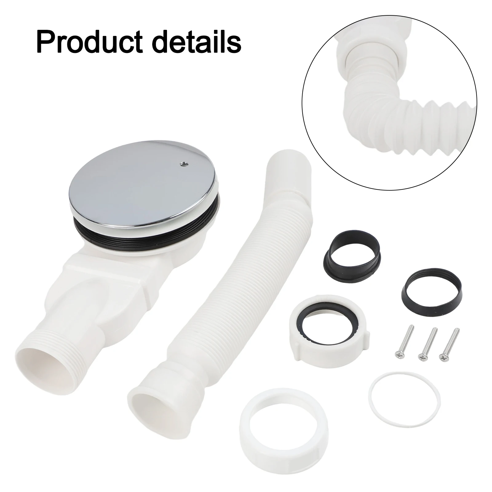 Shower Bathroom Tray Showering 90mm Diameter ABS Plastic Replacement Supply Trap Waste Waste Hole High Quality