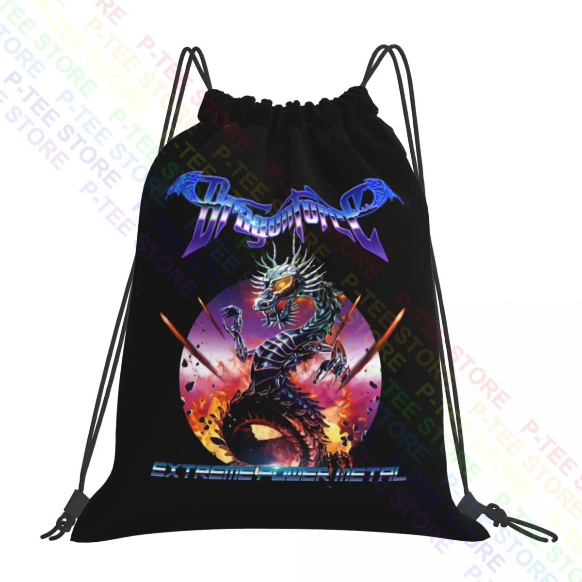 Dragonforce Extreme Power โลหะมังกรกระเป๋าสตางค์ Tas Gym น่ารักพับได้ Eco Friendly เสื้อผ้ากระเป๋าเป้สะพายหลัง