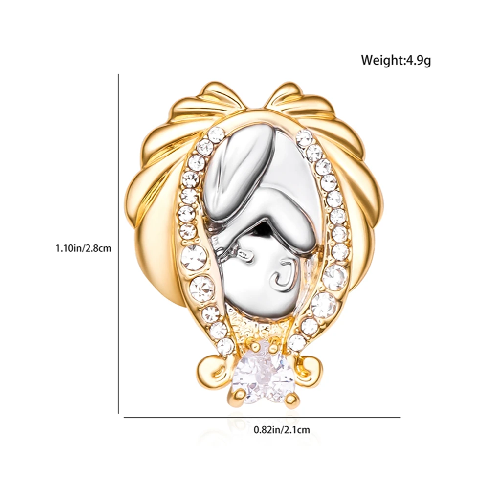 Catuni Maternity Newborn Medicine Pin Brooch for Doctor Nurse Midwife Crystal Lapel Lanyard Backpack Badge Jewelry