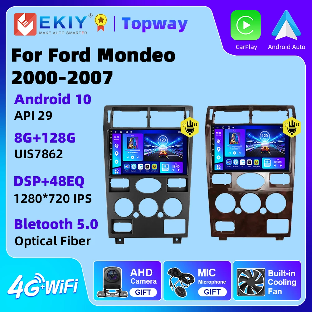 

EKIY For Ford Mondeo 2000-2007 Car Radio Multimedia GPS Navigation 4G WIFI DSP Carplay Android Auto No DVD Player 2 Din