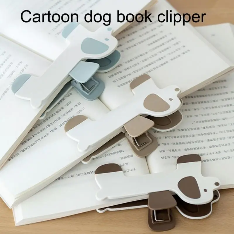 

Портативная подставка для книг в форме щенка, пластиковая текстура, легко фиксирует страницы, практичный зажим для заметок в для