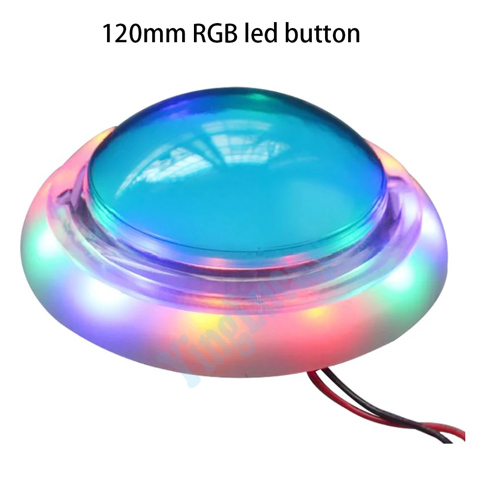 120mm rgb led button Arcade Button LED button Illuminated Colorful Flashing Push Button For Arcade Game Machine 