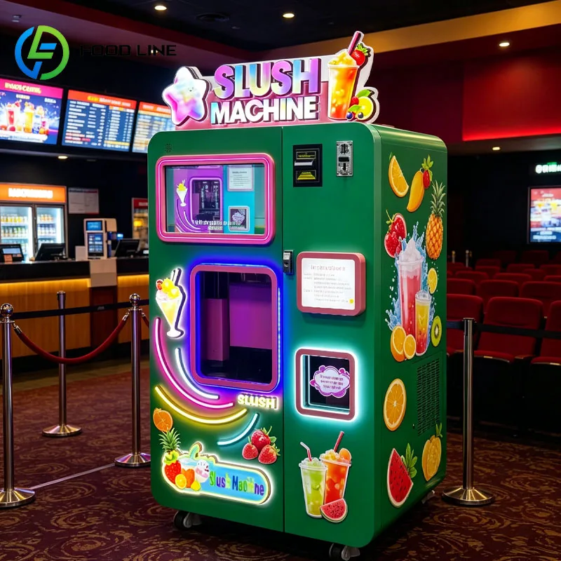 Commercial Frozen Drink Vending Machine Slush Machine Smoothie Style Slushy Ice Beverage Smart LED Touch Screen Customized