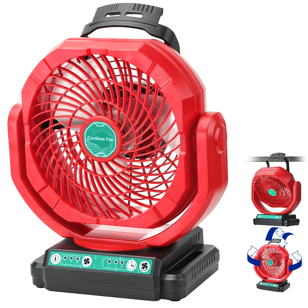 Cordless Floor Fan for Milwaukee 18V Battery, 3500CFM 3-Speed Jobsite Industrial Camping Fan (Battery Not Included)