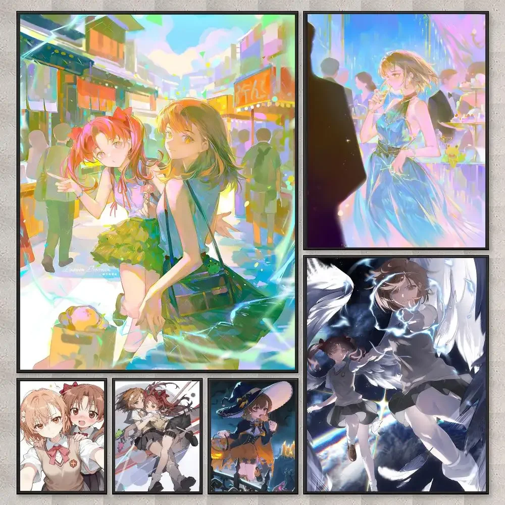 anime A Certain Scientific Railgun Misaka Mikoto Poster  HD Printing Nordic Style Home Decor Wall Art for theRooms Hallways Gift