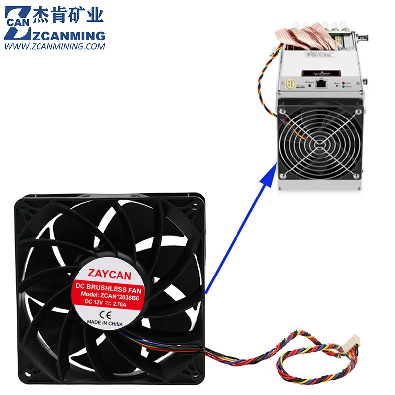 رائجة البيع نوعية جيدة 12038 Asic مينر برودة 120 مللي متر * 120 مللي متر * 38 مللي متر 6000RPM S9 S9i S9J L3 + S17 Antminer مروحة التبريد #3