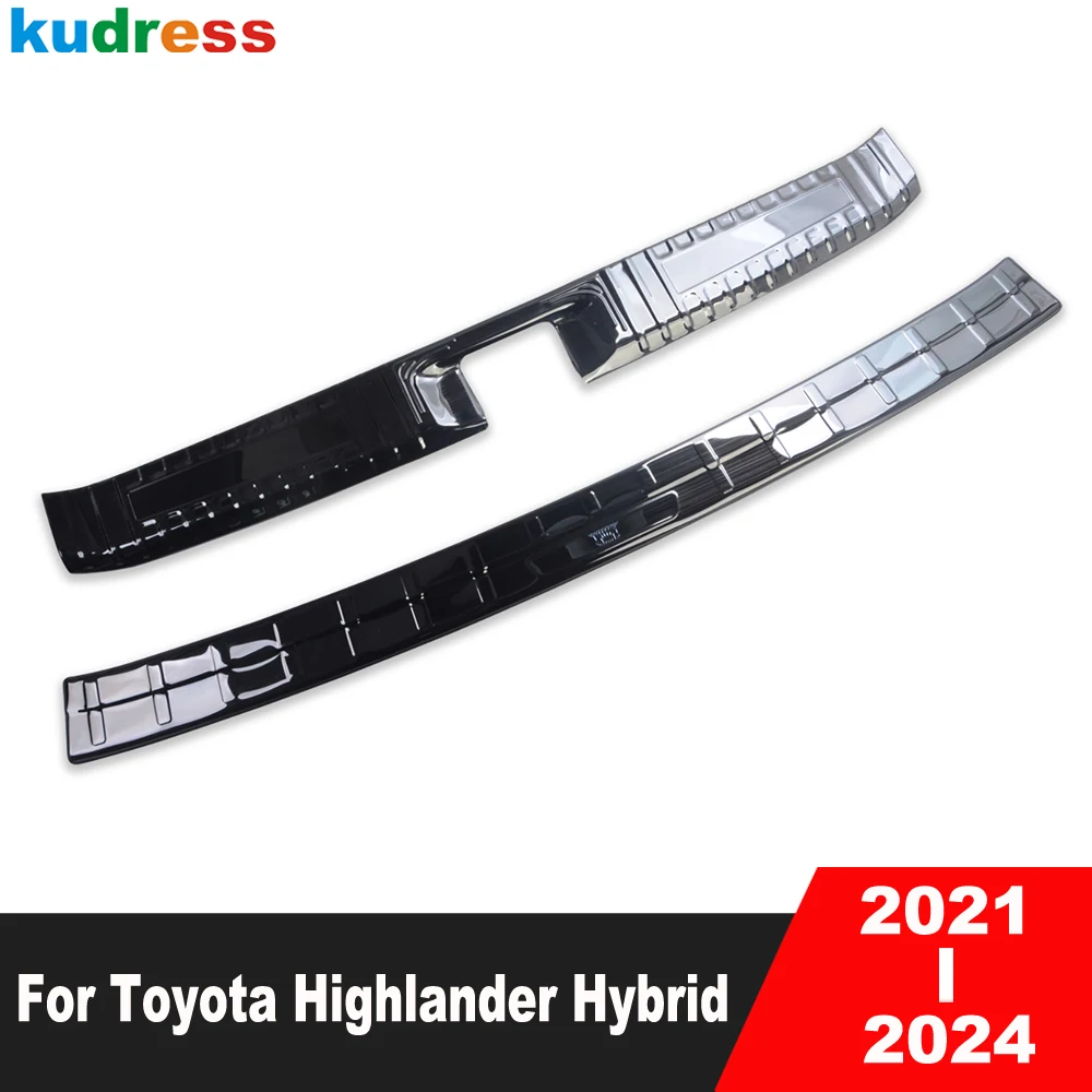 

Rear Trunk Bumper Cover Trim For Toyota Highlander XU70 Kluger Hybrid 2021-2024 Steel Car Tailgate Door Sill Plate Accessories