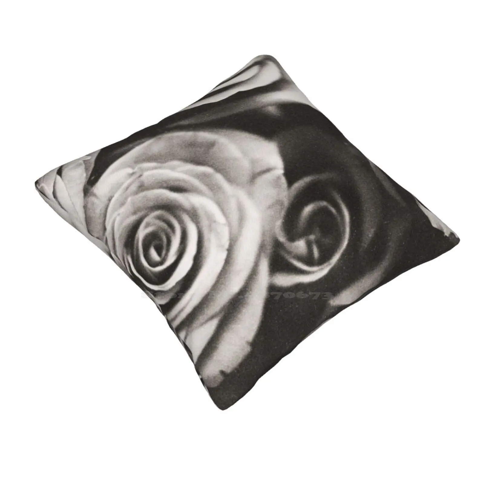 Medium Format Analog Black And White Photo Of White Rose Flowers Throw Cushion Pillow Cover Bouquet Roses Flowers Medium Format