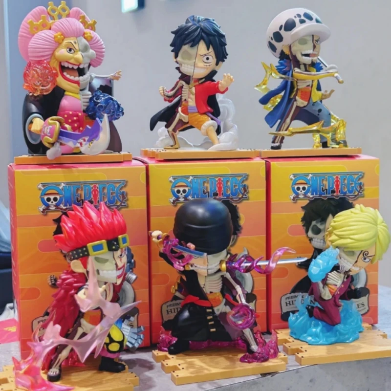 

Аутентичные Mighty Jaxx One Piece Wano Country Ghost Island Battle Series Полуанатомия Слепая коробка Модные аниме-фигурки Mystery Box