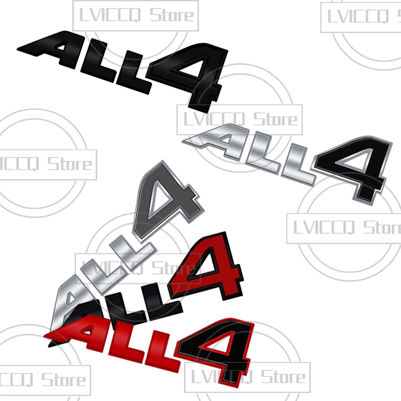 Car Emblem Metal MINI ALL 4 Badge Logo Body Decals Sticker For MINI Cooper S JCW Countryman R60 R61 F60 Clubman Auto Accessories