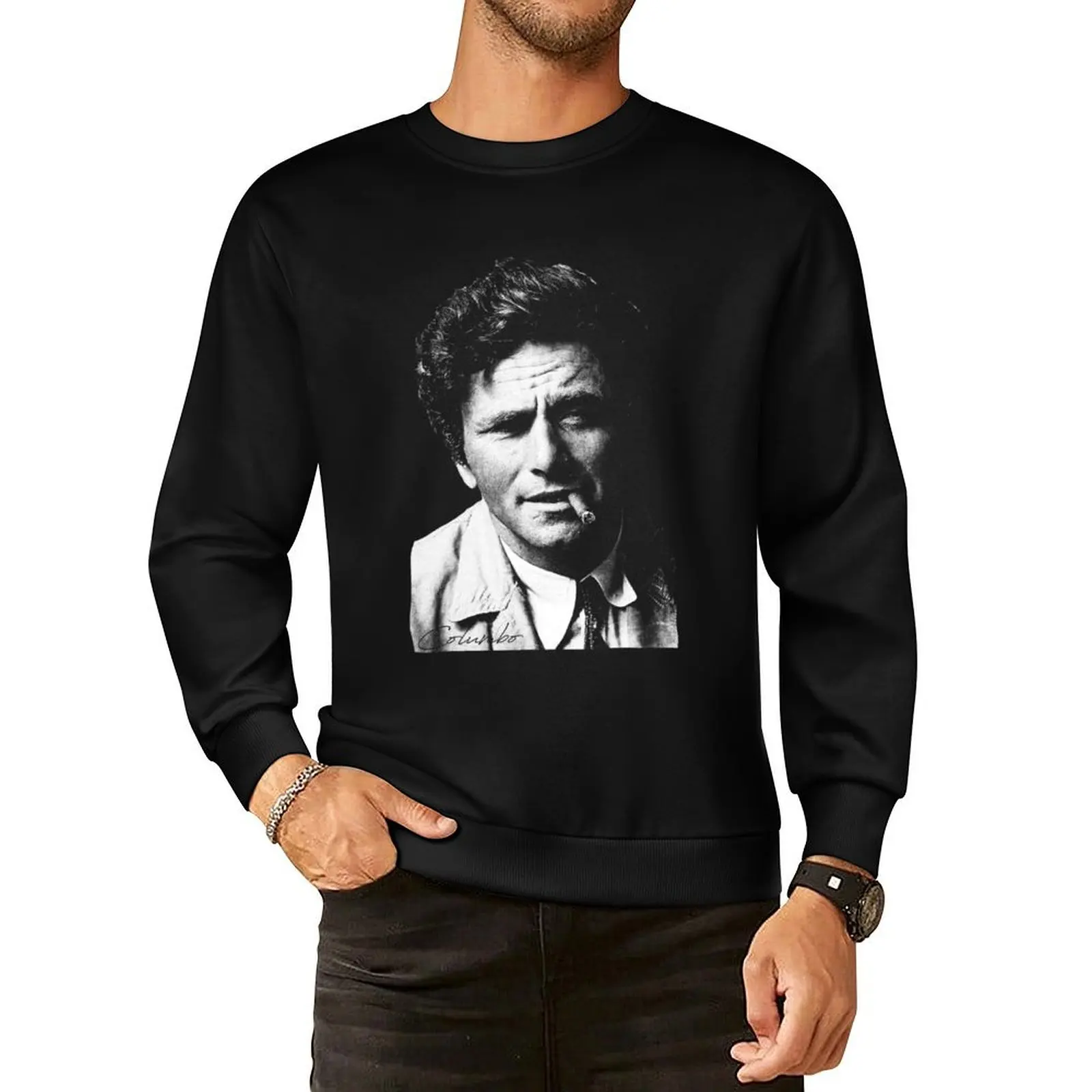 

Columbo Portrait Pullover Hoodie men's sweat-shirt men clothing oversize sweatshirt