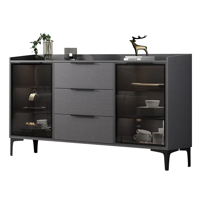 

Slate dining side cabinet Modern simple light luxury tea cabinet