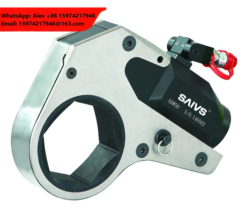SHWD60 10000Psi 38463Nm Hydraulic Tools Hollow Actuator Ratchet Torque Wrench 360 Degree Swivel Couplings AF 41-90mm Cassette