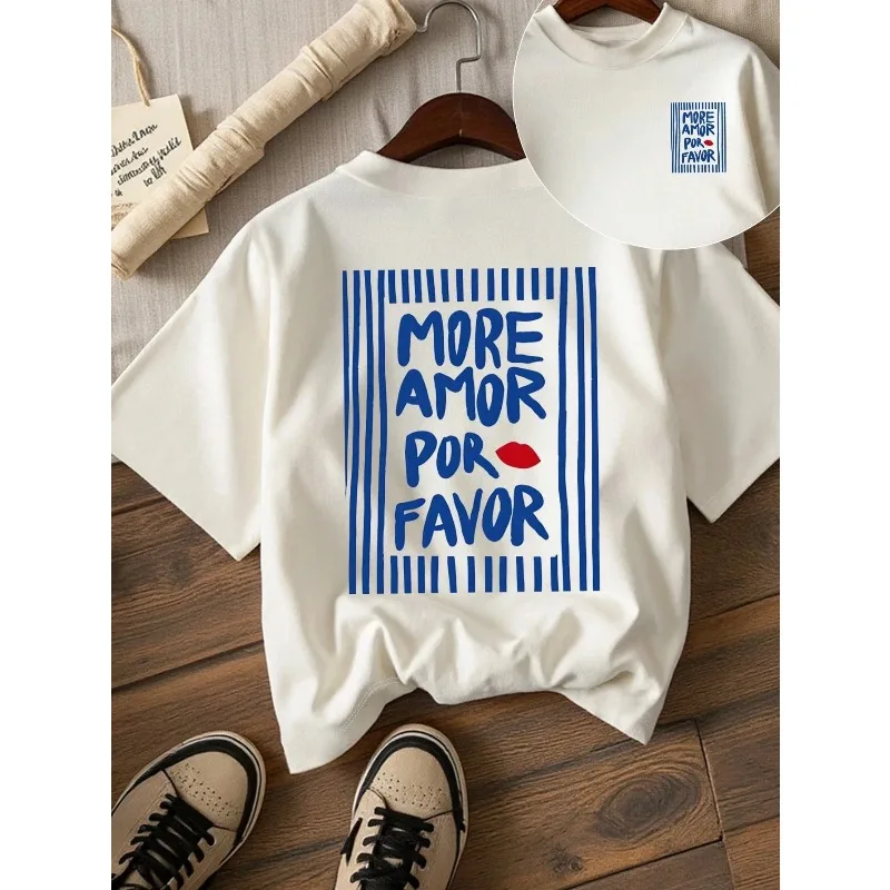 Fashionable Round Neck Short Sleeved Shirt Suitable for Surfing Beach T-shirt Summer and Spring Women Short Sleeved Casual Shirt