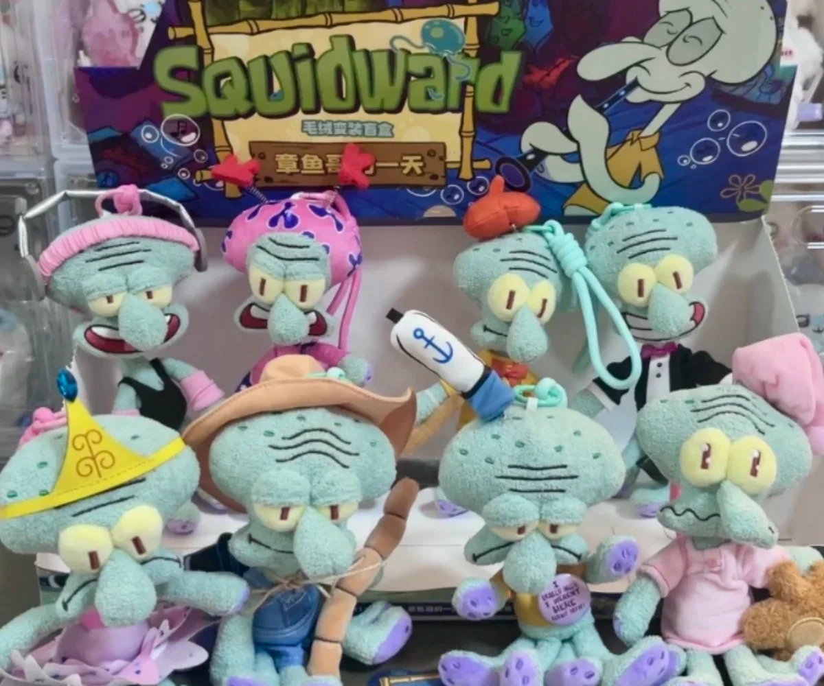

Оригинальная плюшевая игрушка-сюрприз Squidward A Day Series: Модный наряд из Бикини Боттом, мягкая коллекционная игрушка-украшение, подарок для девочек