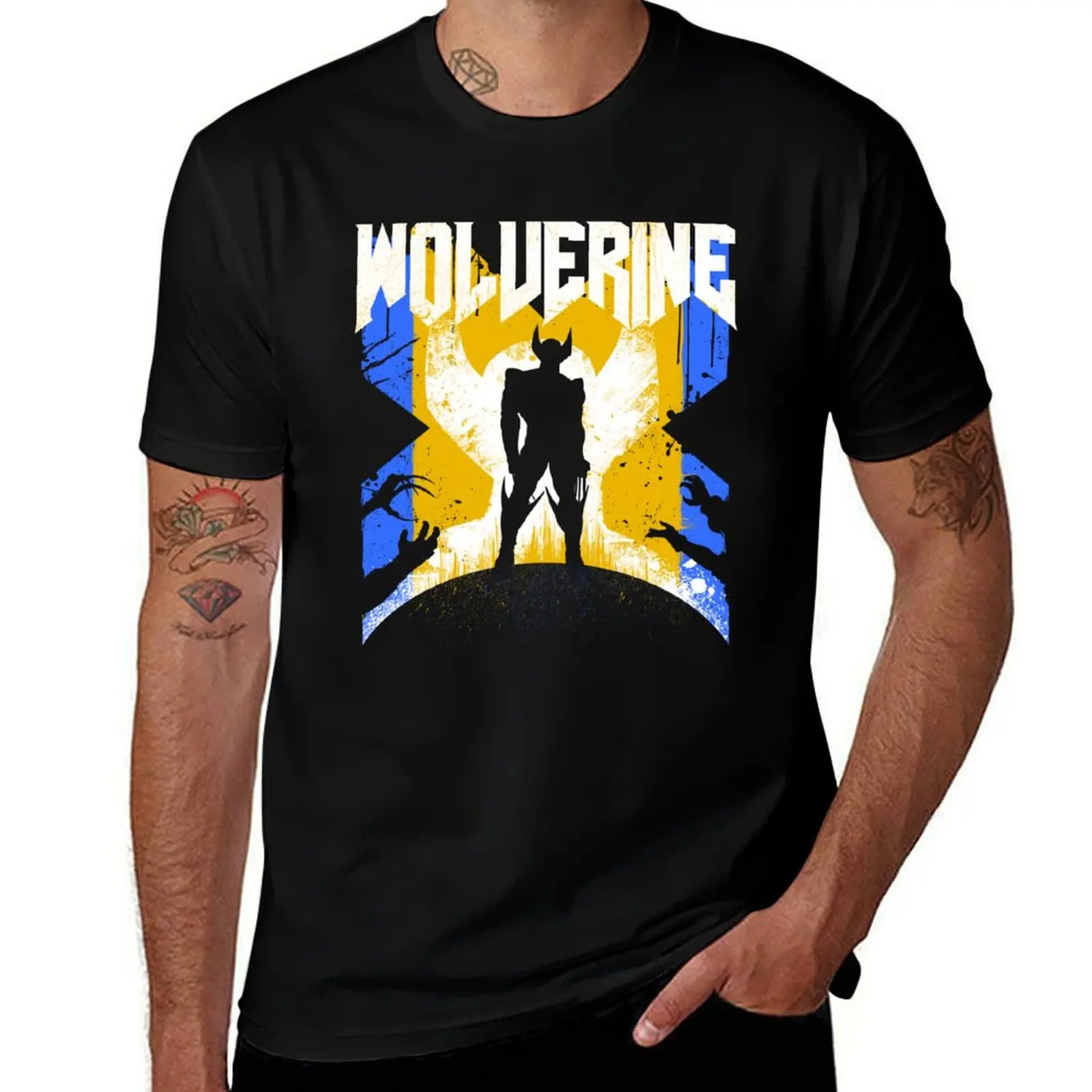 Wolverine XMen Blue Edition T-Shirt designer shirts sublime Luxury man luxury clothes men