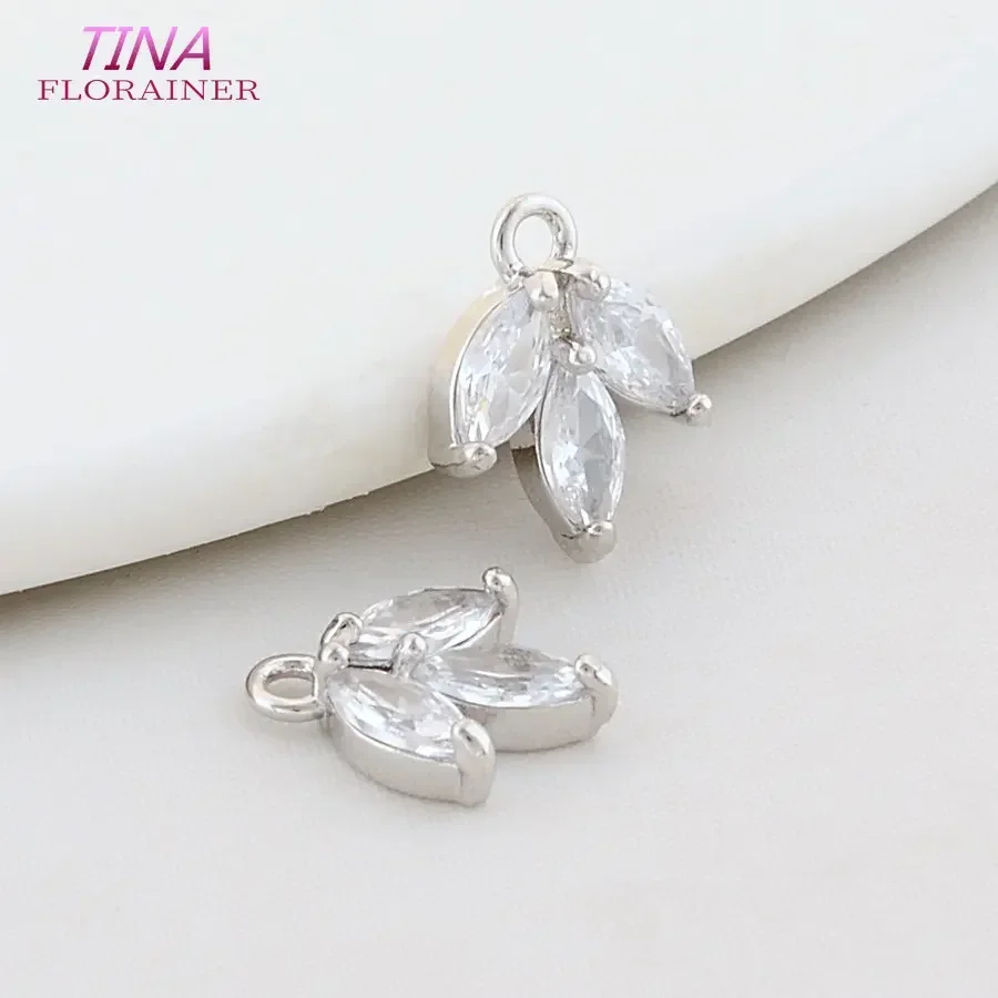 9.5*12MM 14K Gold Plated Brass Leaf Leaves Charms Pendants Necklace Earrings Jewelry Making Supplies Accessories
