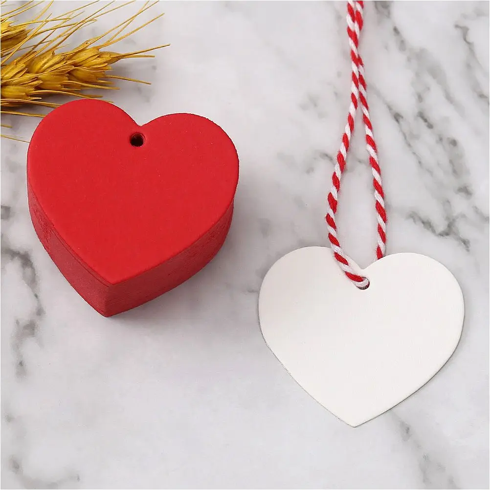 300 قطعة ورق على شكل قلب أحمر ديكور معلق علامات هدايا لعيد الحب الحرفية DIY مشاريع الزفاف الإشارات المرجعية بطاقات الاسم السعر