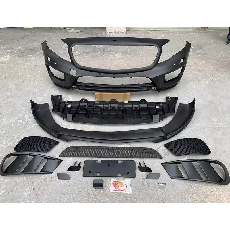 

ForFor Mercedes Benz GLA X156 Brabus Style Body Kit Front Rear Bumper Lip Diffuser Spoiler Facelift Accessories