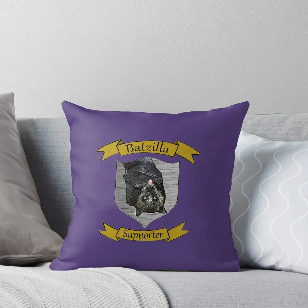 Batzilla - Batzilla Supporter! (purple) Throw Pillow Pillowcases Cushion Covers Sofa christmas ornaments 2025 pillow