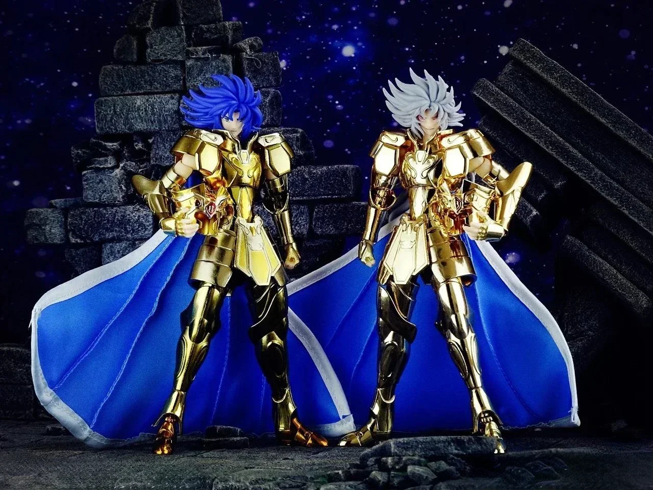 Figura de ação Gêmeos Saga, Saint Seiya, Gêmeos, Gêmeos, Gêmeos, Gêmeos, Saga, Kanon, EX 24K, Em estoque