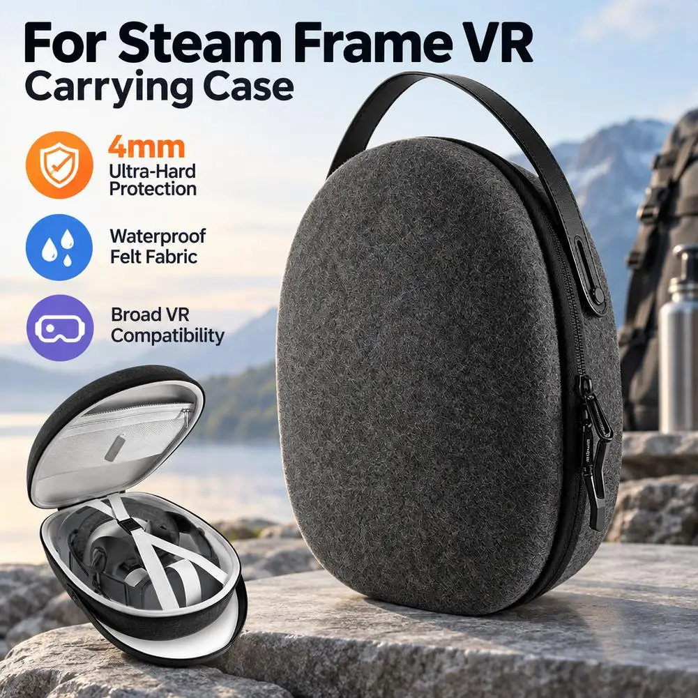 For Steam Frame VR Carrying Case Multi Functional Storage Bag For Meta Quest 3 VR Glasses Handle Anti Drop Portable Bag