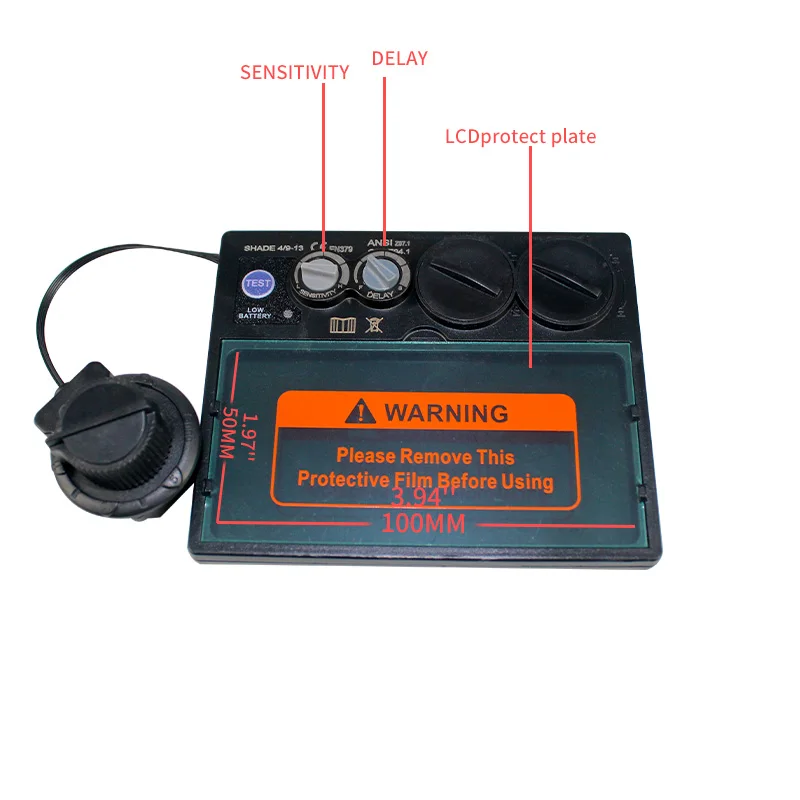 Solar‑Powered Auto‑Darkening True‑Color Welding & Grinding Filter Lens, Welding Helmet Eye Mask Cap for MMA TIG MIG Welder Plasm