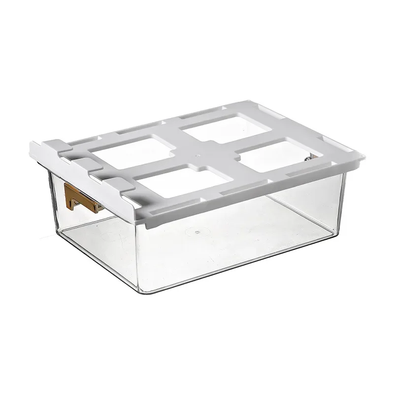 Drawer-type underwear storage box, transparent grid bra finishing box, student dormitory socks and underwear storage box