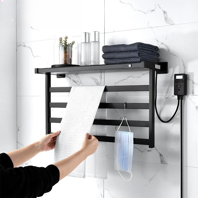 رف تجفيف ذكي من ألياف الكربون رف مناشف كهربائي