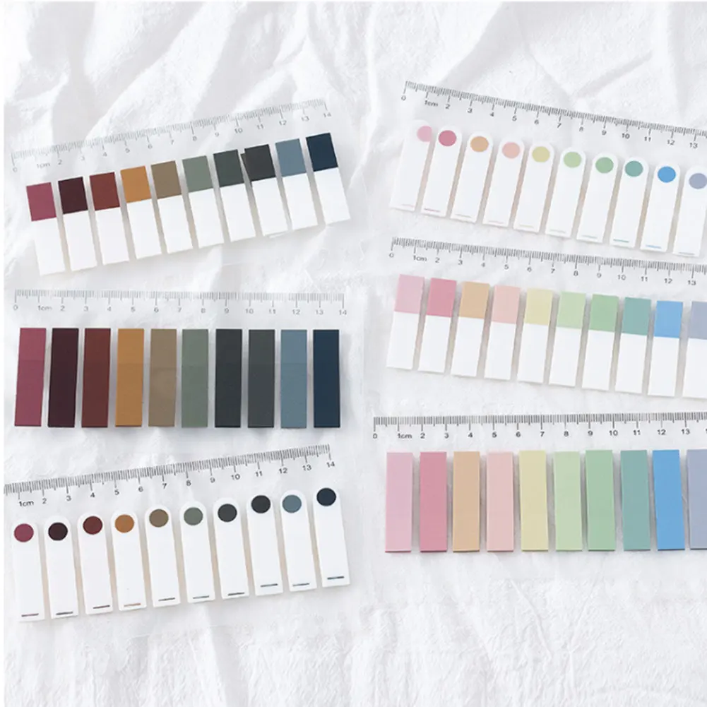 1200Pcs ที่มีสีสัน Page Marker Sticky Tap ดัชนีหมายเหตุป้ายความงาม Annotated Bookmark Sticky Tab สำหรับอ่านหนังสือจำแนกแฟ้ม