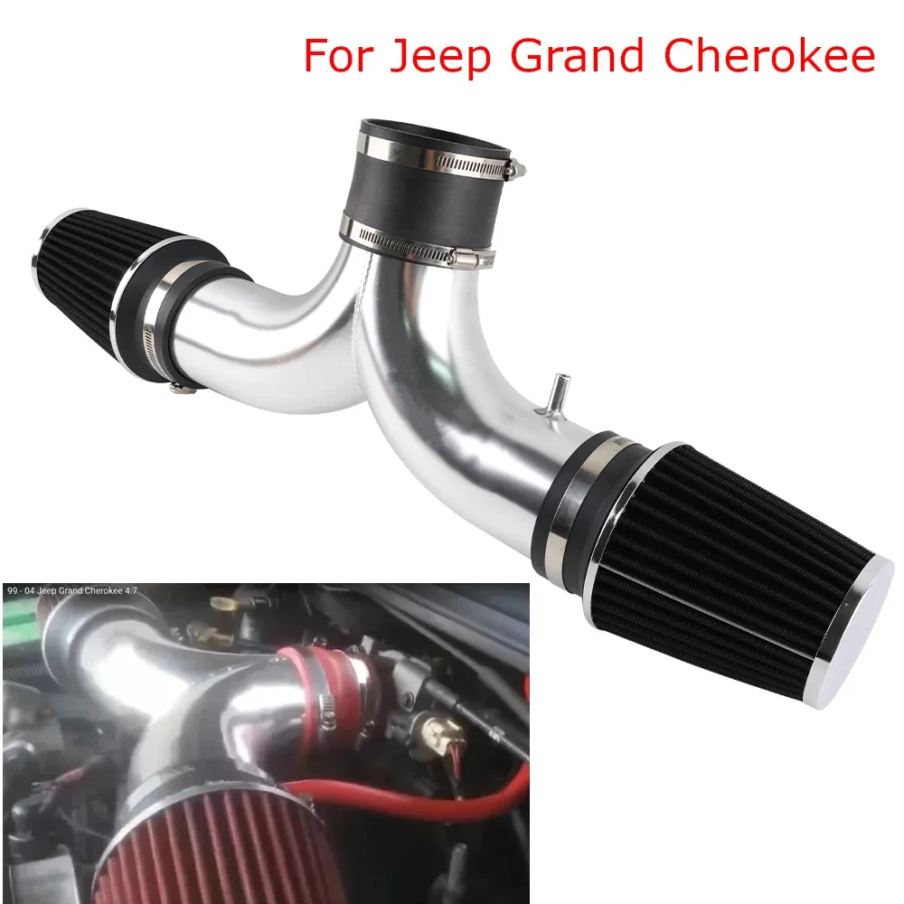 

Для Dodge JEEP Dual Twin комплект впуска холодного воздуха, фильтр для 00-02 Durango с 3.7L V6/4.7L V8 для 99-04 Grand Cherokee 4.7L V8