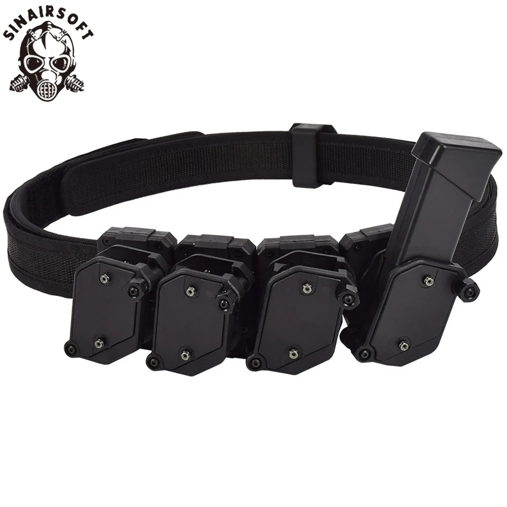 IPSC USPSA Shooting 1.5 Belt + 4 Pcs Multi-Angle High Speed Pistol Magazine Mag Pouch Handgun Holder Holster