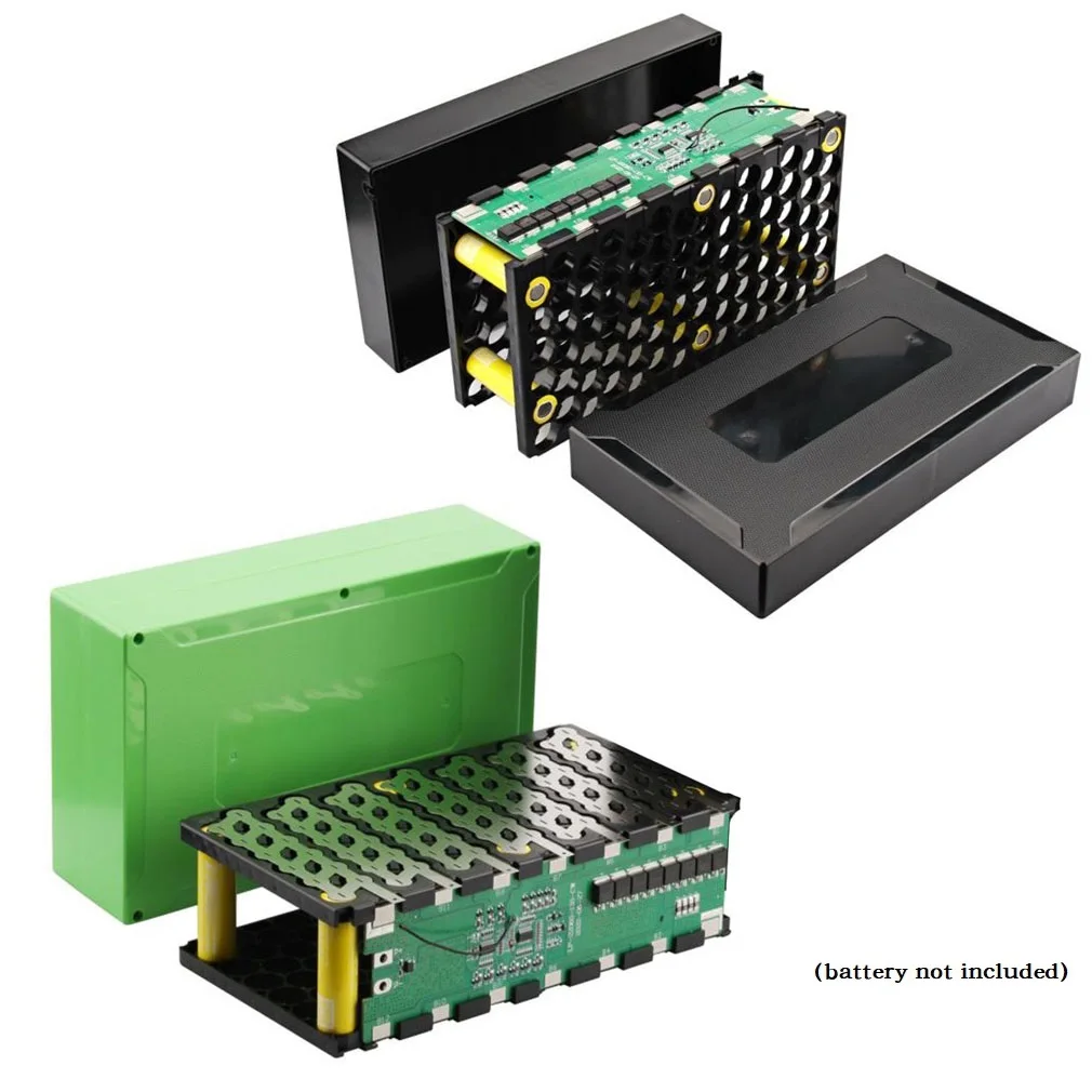 caixa da bateria do litio para a bateria do e trotinette ou da bicicleta suporte do niquel da soldadura uso para 78 pecas 6p 18 650 celulas 13s 48v 52v 01