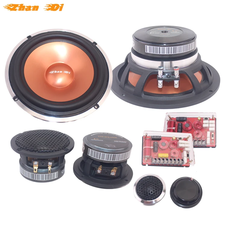 Spot Good Quality Factory Directly Three Points Frequency with Tweeter Car Audio Speakers 6.5 Inch 3-way Component Speakers