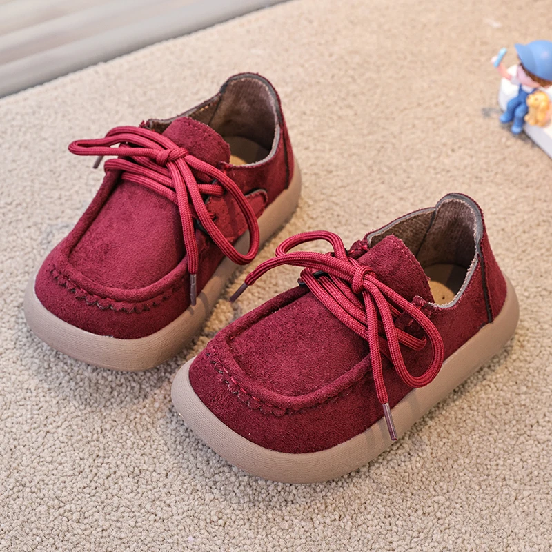 

2025 Fashion Children Mary Jane Shoes Solid Color Girls Causal Leather Shoes Thick Bottom Non-slip Kids Princess Shoes Simple