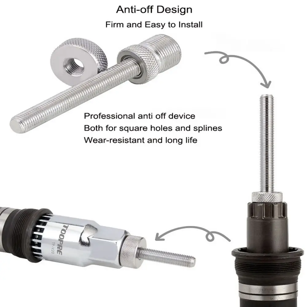 Extractor soporte inferior bicicleta 20 dientes – Llave reparación bielas - imagen 3