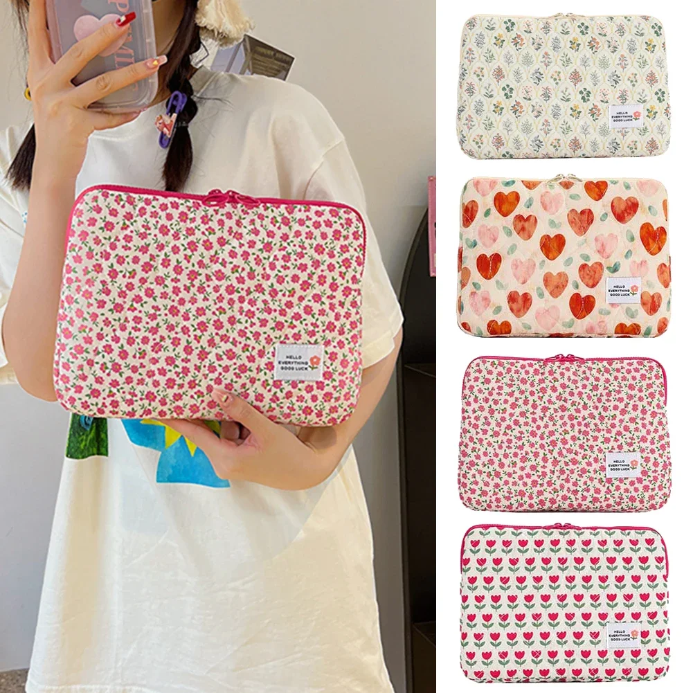 

Flower Pattern Laptop Sleeve Case Bags for Macbook Air Pro 11 13 14Inch Cover for Ipad Pro 11 12.9 2023 Laptop Bag for Samsung