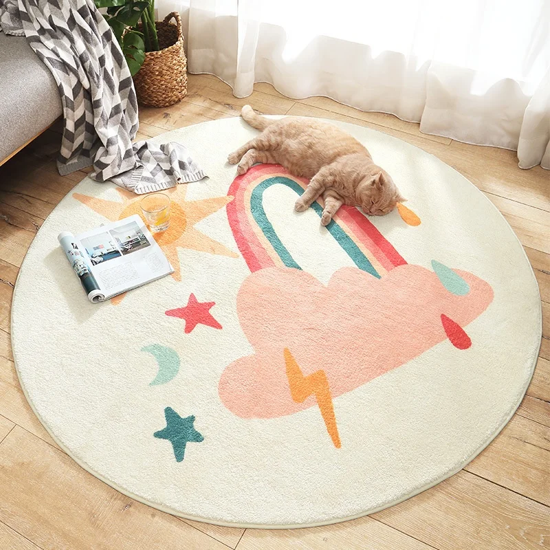 Round Play Mat for , Rug – Perfect for Bedroom, Living Room, Nursery Decor