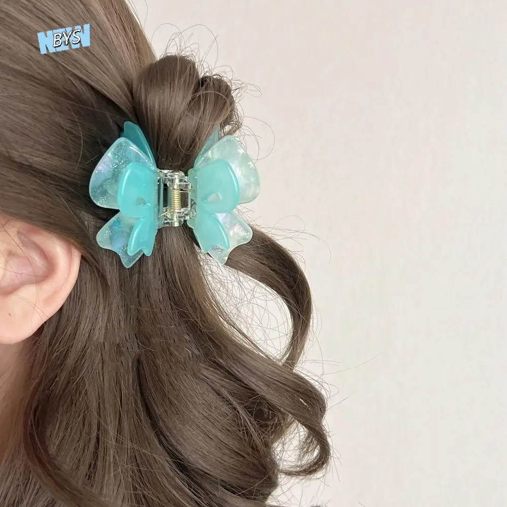 

Cute Hairpin Butterfly Hair Claw Large Double Layered Acetate Hair Clip Geometry Headwear Acetic Acid Shark Clip Female