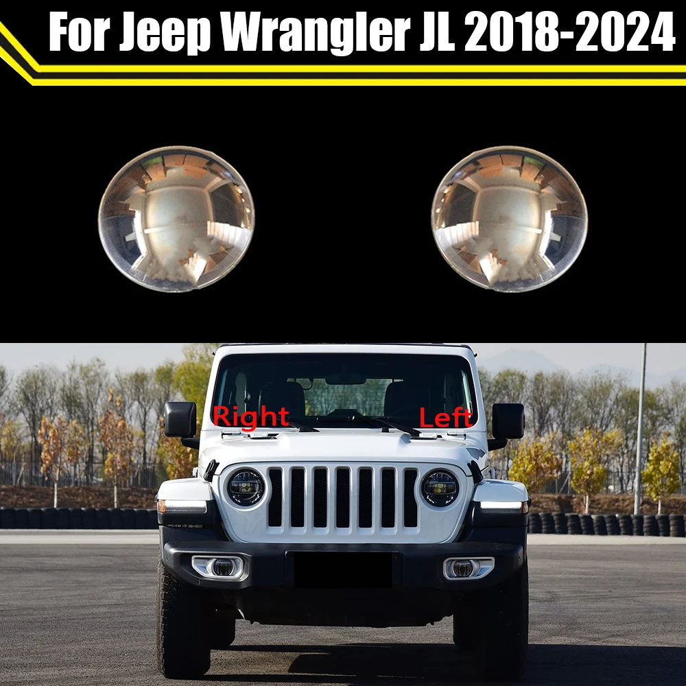 

Car Headlight Transparent Cover Auto Headlamp Lampshade Lampcover Head Lamp Light Shell Masks For Jeep Wrangler JL 2018-2024
