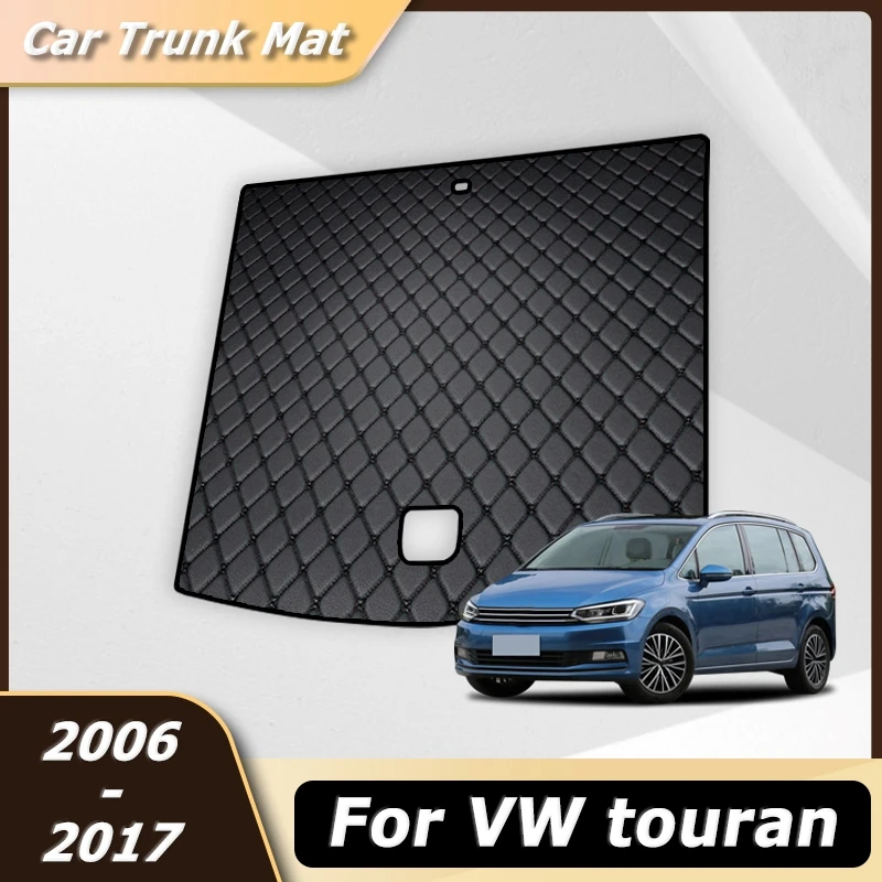 Allwetter-Kofferraummatte für VW Touran 06-15, maßgeschneiderte Laderaumauskleidung, wasserdicht, rutschfest, staubdicht, Schutzzubehör
