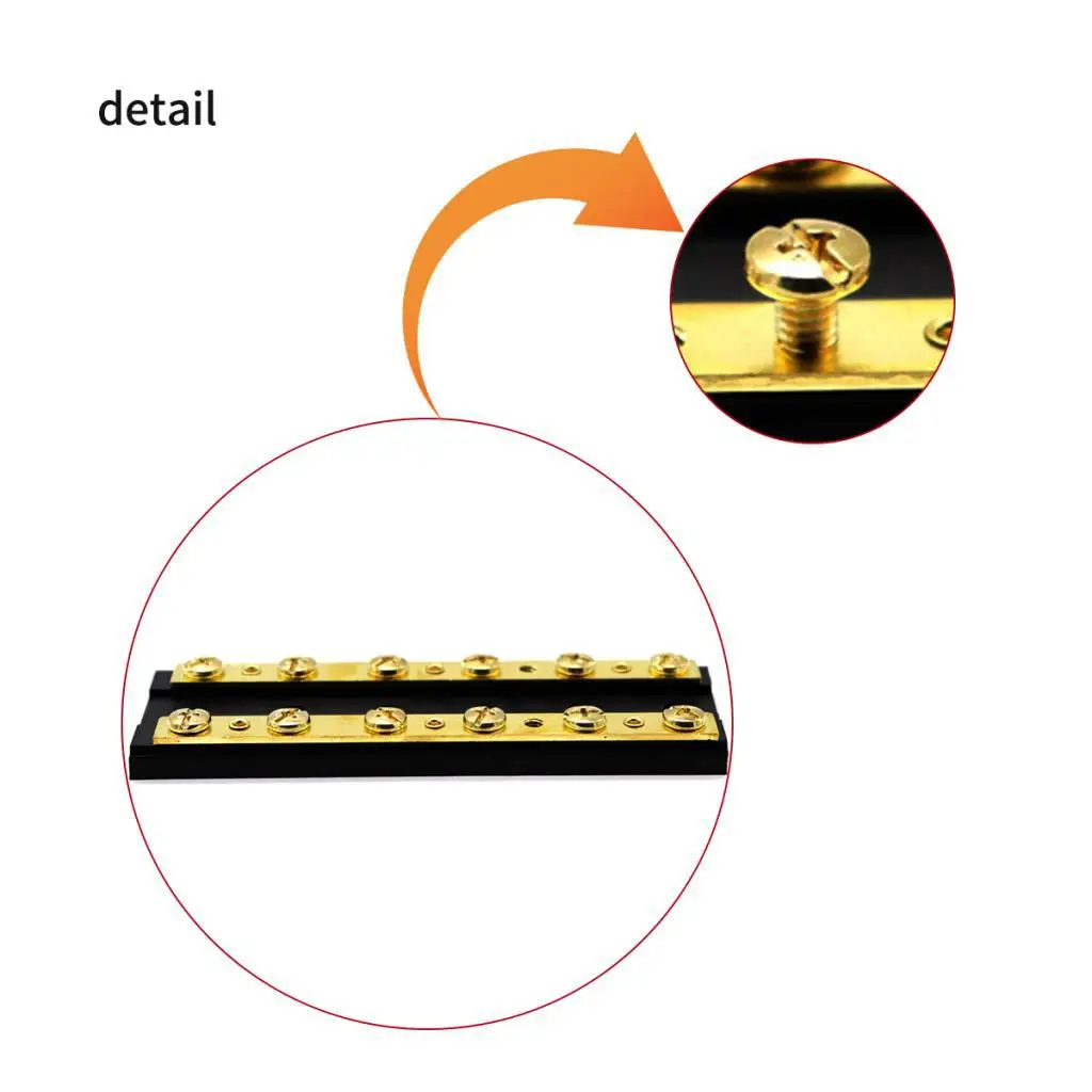 Heavy Duty Dual Positive Negative Bus Bar Marine Terminal Block for Truck Yacht Boat Wiring